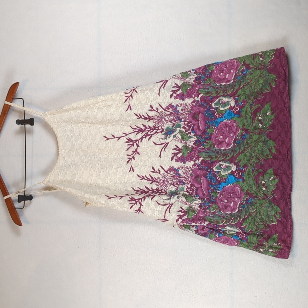 Seduction Floral Indian Cotton Midi Dress‎ M